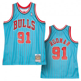 Chicago Bulls Dennis Rodman Mitchell & Ness 1995-96 Hardwood Classics  Reload Swingman Blue Jersey