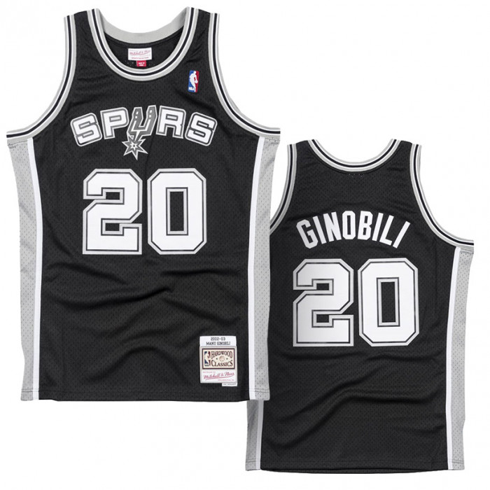 San Antonio Spurs Manu Ginobili Autographed Black Authentic