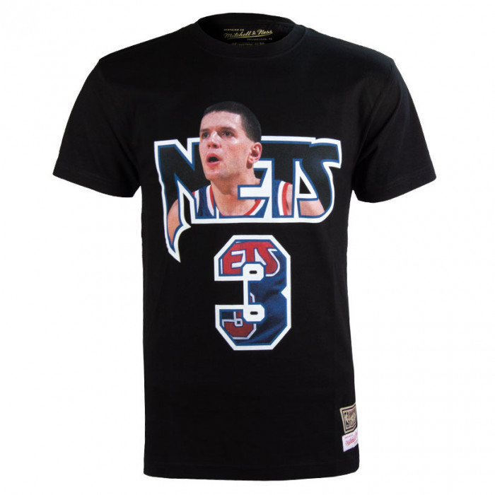 Dražen Petrović Mitchell & Ness New Jersey Nets N&N Jersey  Men's Blue T-Shirt