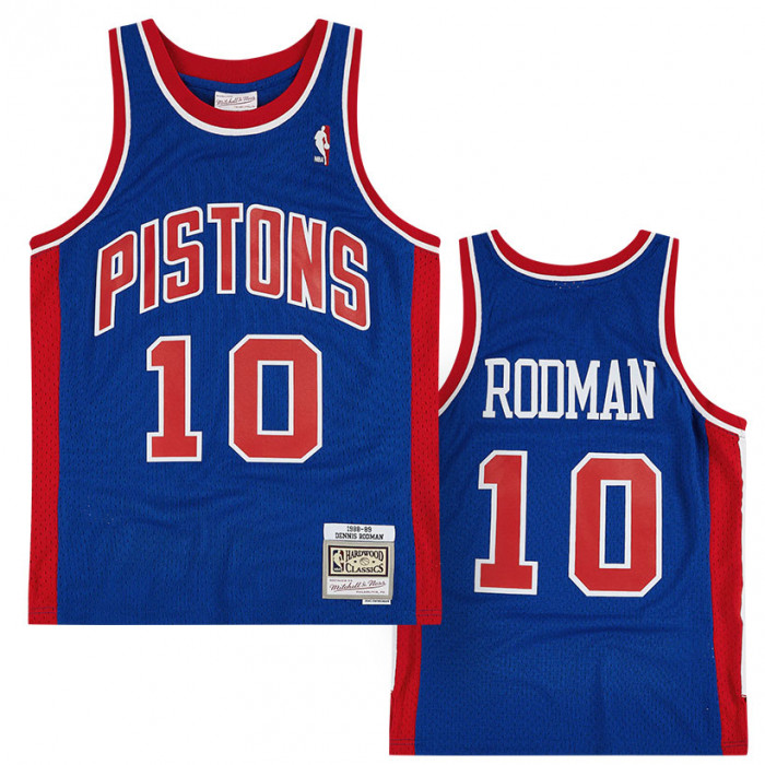 Dennis Rodman Detroit Pistons Mitchell & Ness Player Name & Number T-Shirt  - White