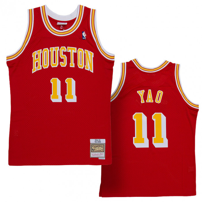 HotelomegaShops - Mitchell & Ness Men NBA Houston Rockets Swingman Jersey  Yao Ming #11 Scarlet 2004-05