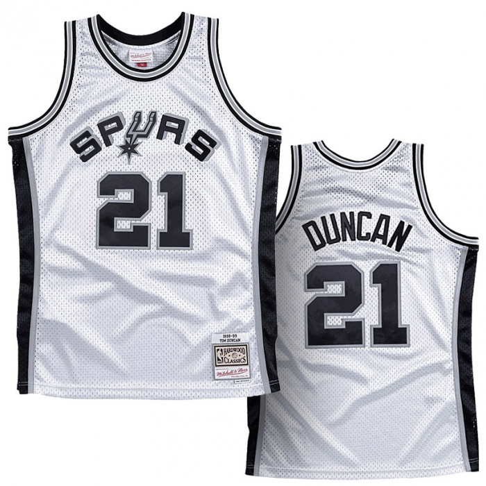 Mitchell & Ness Tim Duncan White San Antonio Spurs Hardwood Classics Swingman Jersey