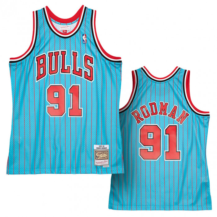 MITCHELL AND NESS Chicago Bulls Dennis Rodman 1995-96 Swingman Jersey  SMJYGS18150-CBUBLCK95DRD - Shiekh