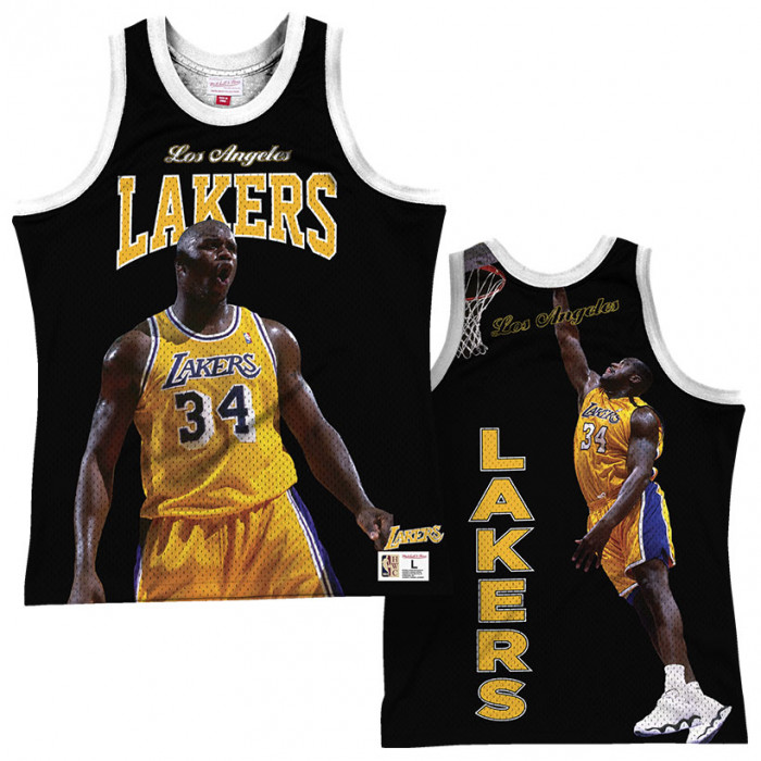 Men's Mitchell & Ness Shaquille O'Neal Gold/Black Los Angeles