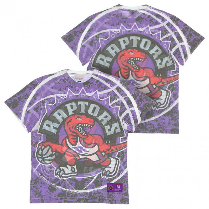Mitchell & Ness Mens NBA Toronto Raptors Jumbotron T-Shirt  SSTEAJ19069-TRARTPR Purple