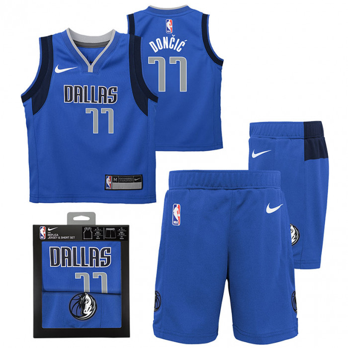 Luka Dončić 77 Dallas Mavericks Nike Replica Set Kids Jersey