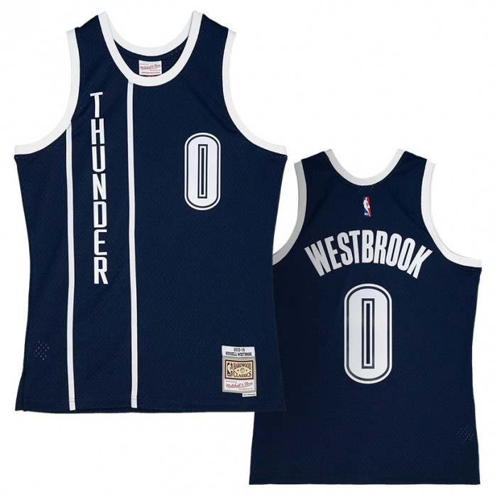 Adidas Russell Westbrook #0 Oklahoma City Thunder Alternate Navy Jersey  Small