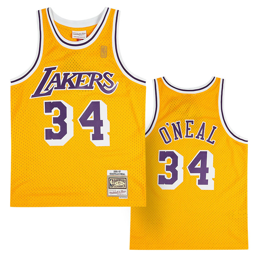 LA Lakers Men's Mitchell & Ness 1996-97 Shaquille O'Neal #34 Replica  Swingman Jersey Royal - The Locker Room of Downey