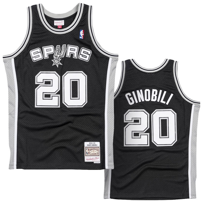 Men's San Antonio Spurs Manu Ginobili Nike Black Swingman Jersey