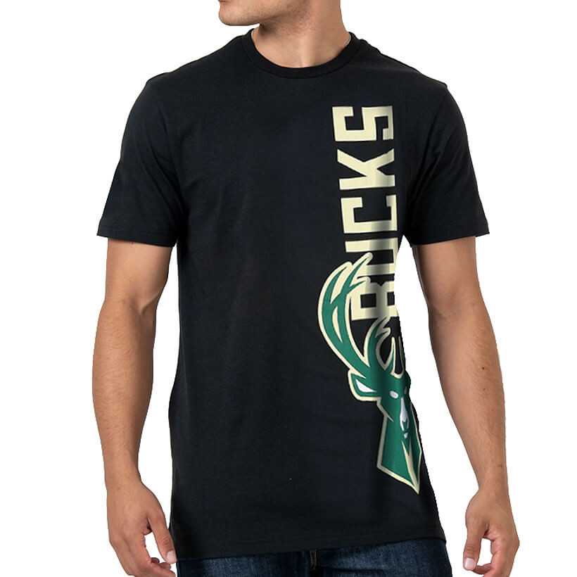 New Era Throwback Dipped Milwaukee Bucks T-Shirt / x Large