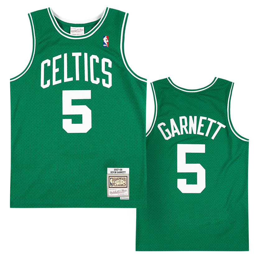Men's Boston Celtics Kevin Garnett Mitchell & Ness Kelly Green Hardwood Classics 2007-08 Swingman Jersey