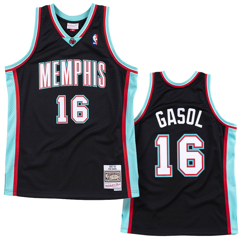  Mitchell & Ness Memphis Grizzlies PAU Gasol 16 Black