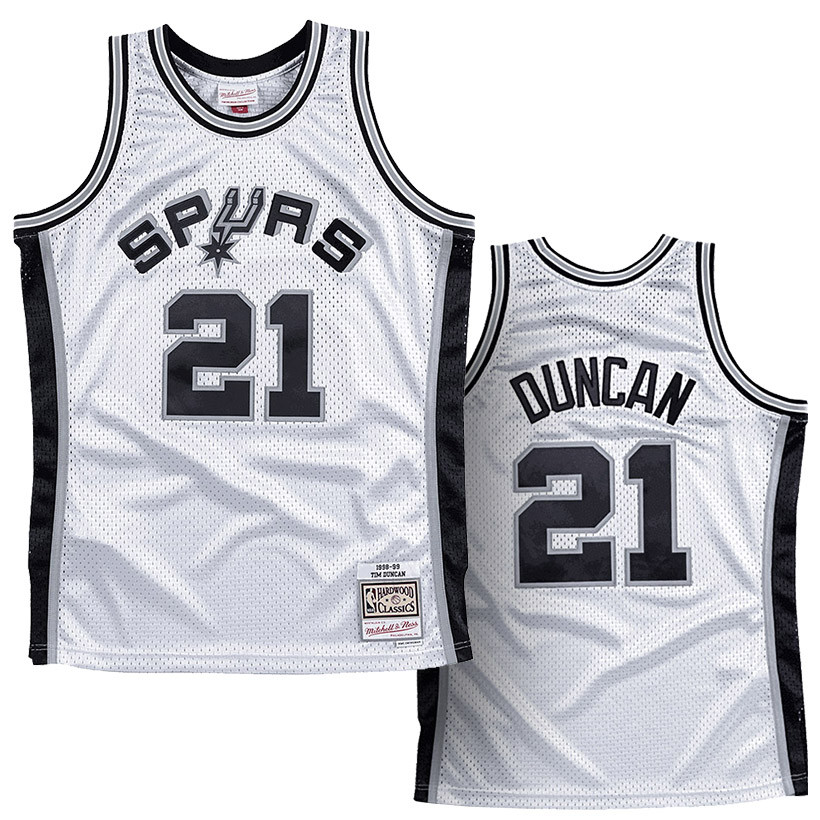 Tim Duncan San Antonio Spurs Mitchell & Ness 1998-99 Hardwood Classics 75th  Anniversary Swingman Jersey - Platinum Nba - Dingeas