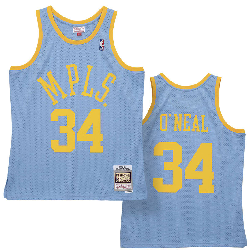 Men's Mitchell & Ness Shaquille O'Neal Light Blue/Blue Los Angeles