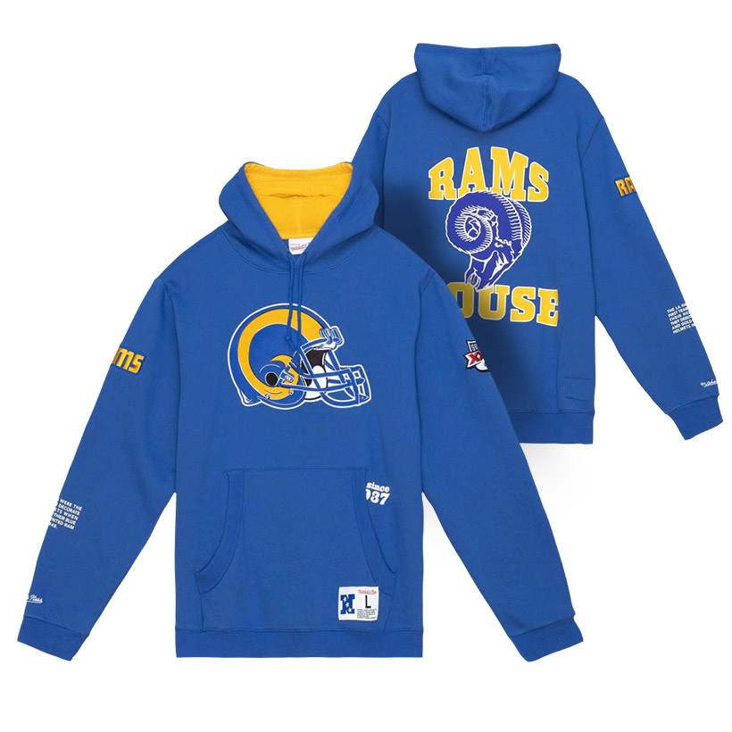 Los Angeles Rams Mitchell & Ness Pre-Game Short Sleeve Pullover