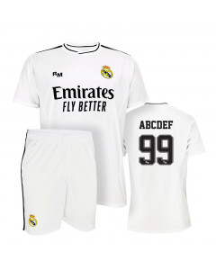 Real Madrid Home Replika Komplet Kinder Trikot (Druck nach Wahl +16€)