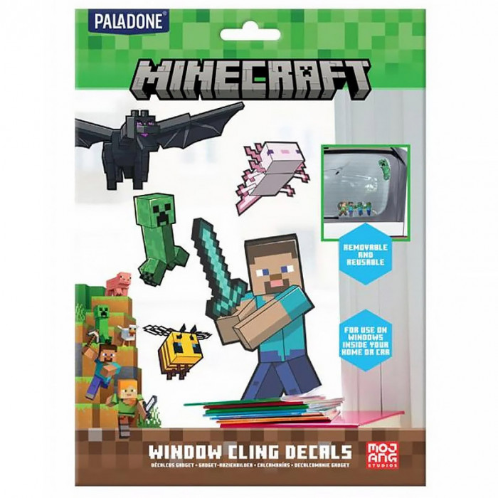 Minecraft Logo Paladone Window Cling nalepke za okna