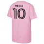 Lionel Messi Inter Miami CF Name and Number Pink dečja majica