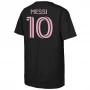 Lionel Messi Inter Miami CF Name and Number Black T-Shirt per bambini