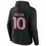 Lionel Messi Inter Miami CF Authentic Stack Black pulover sa kapuljačom