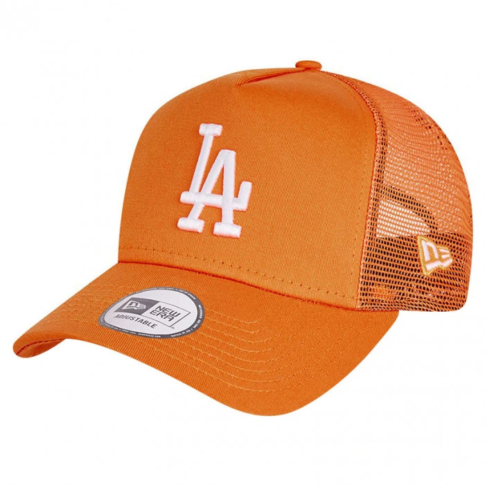 Los Angeles Dodgers New Era Tonal Mesh Trucker A-Frame Orange Cap