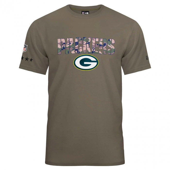 Green Bay Packers New Era Camo Wordmark T-Shirt