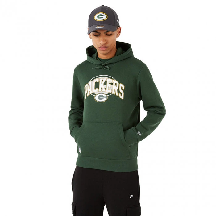 Green Bay Packers New Era Team Shadow maglione con cappuccio
