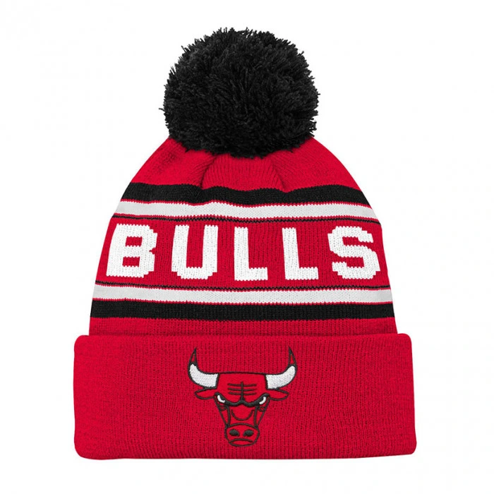 Chicago Bulls Cuff Pom Youth cappello invernale per bambini 58-62 cm
