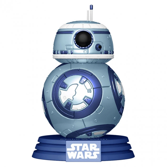 Star Wars: Make a Wish BB-8 Metallic Funko Pops! with Purpose Figur