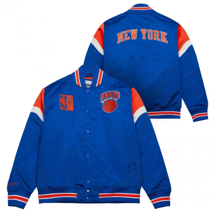 New York Knicks Mitchell and Ness Heavyweight Satin Jacket 