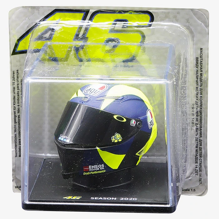 Valentino Rossi VR46 Season 2020 AGV Mini kaciga 1:5