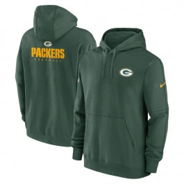 Green Bay Packers Nike Club Sideline Fleece Pullover maglione con cappuccio