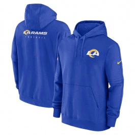 Los Angeles Rams Nike Club Sideline Fleece Pullover maglione con cappuccio