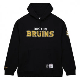 Boston Bruins Mitchell and Ness Game Current Logo maglione con cappuccio