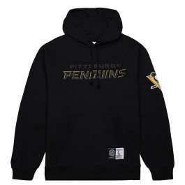 Pittsburgh Penguins Mitchell and Ness Game Current Logo maglione con cappuccio