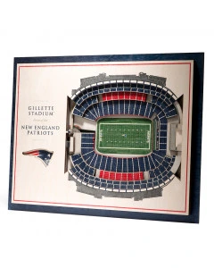 New England Patriots 3D Stadium View Wall Art