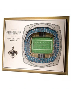 New Orleans Saints 3D Stadium View Art