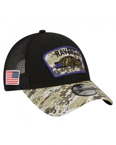 Baltimore Ravens New Era 9FORTY Trucker 2021 Salute to Service Cap