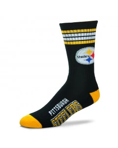 Pittsburgh Steelers For Bare Feet Graphic 4-Stripe Deuce Socks