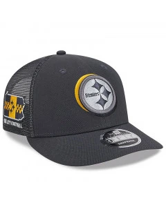 Pittsburgh Steelers New Era 9FIFTY 2024 Draft Low Profile Trucker Cap