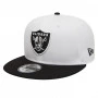 Las Vegas Raiders New Era 9FIFTY Crown Patches White Cap