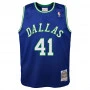 Dirk Nowitzki 41 Dallas Mavericks 1998-99 Mitchell & Ness Swingman Road Kids Jersey