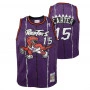 Vince Carter 15 Toronto Raptors 1998-99 Mitchell & Ness Swingman Road Kids Jersey