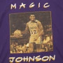 Magic Johnson Los Angeles Lakers Mitchell and Ness Heavyweight Premium Vintage Logo T-Shirt