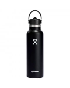 Hydro Flask 21 oz Standard Flex Straw Cap Black Flasche 621 ml