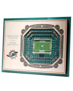 Miami Dolphins 3D Stadium View Art