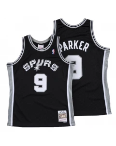 Tony Parker 9 San Antonio Spurs 2001-02 Mitchell & Ness Swingman maglia