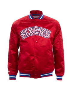 Philadelphia 76ers Mitchell and Ness Lighweight Satin Jacket