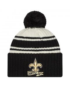 New Orleans Saints New Era 2022 Official Sideline Sport Cuffed Pom zimska kapa