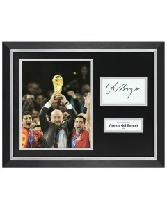 Vicente del Bosque Signed Photo Framed 16"x12" Spain Autograph Memorabilia COA